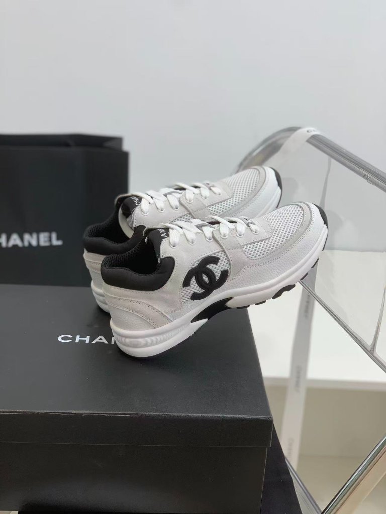 Chanel Mesh-Paneled Sneakers